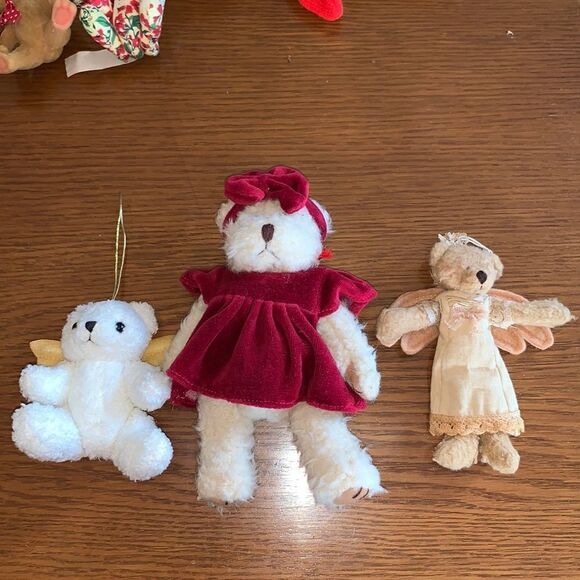 Lot of 3 Christmas bears to hang on tree or for decoration - Picture 1 of 8